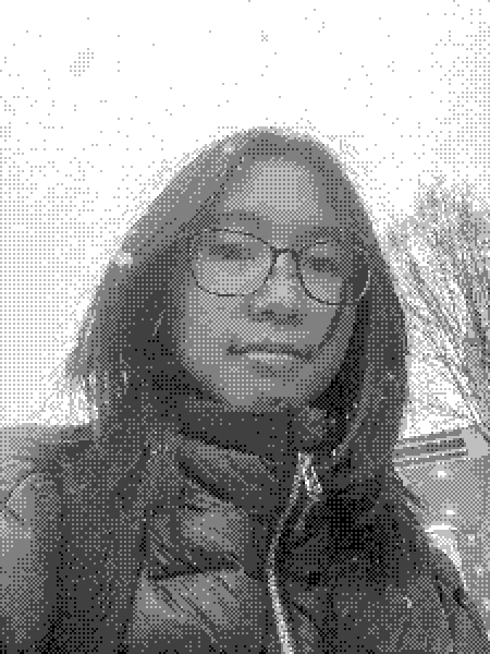 annie in a jacket on march 13th, 2026 when it was snowing